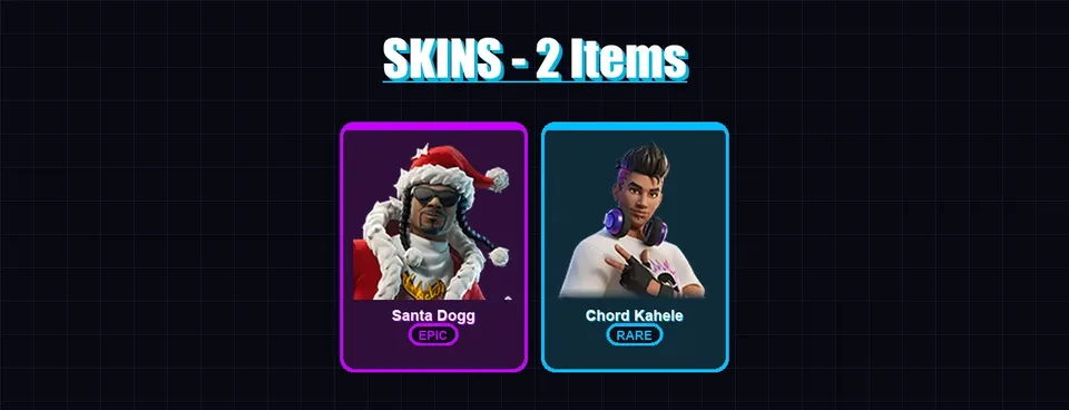[PC] | Santa Dogg | Chord Kahele | 2 skin | 20 pickaxe | 8 emote | 15 glider | Lv126 — main preview