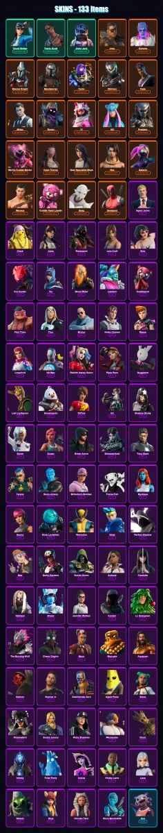[PC/XBOX] | Cloud Striker | Travis Scott | Astro Jack | Joey | Kymera | 133 skin | 128 pickaxe | 102 emote | 89 glider | Lv1386 — Fortnite account
