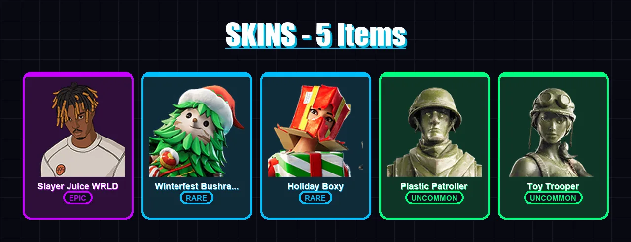 [PC/PSN] | Slayer Juice WRLD | Winterfest Bushranger | Holiday Boxy | 5 skin | Lv92