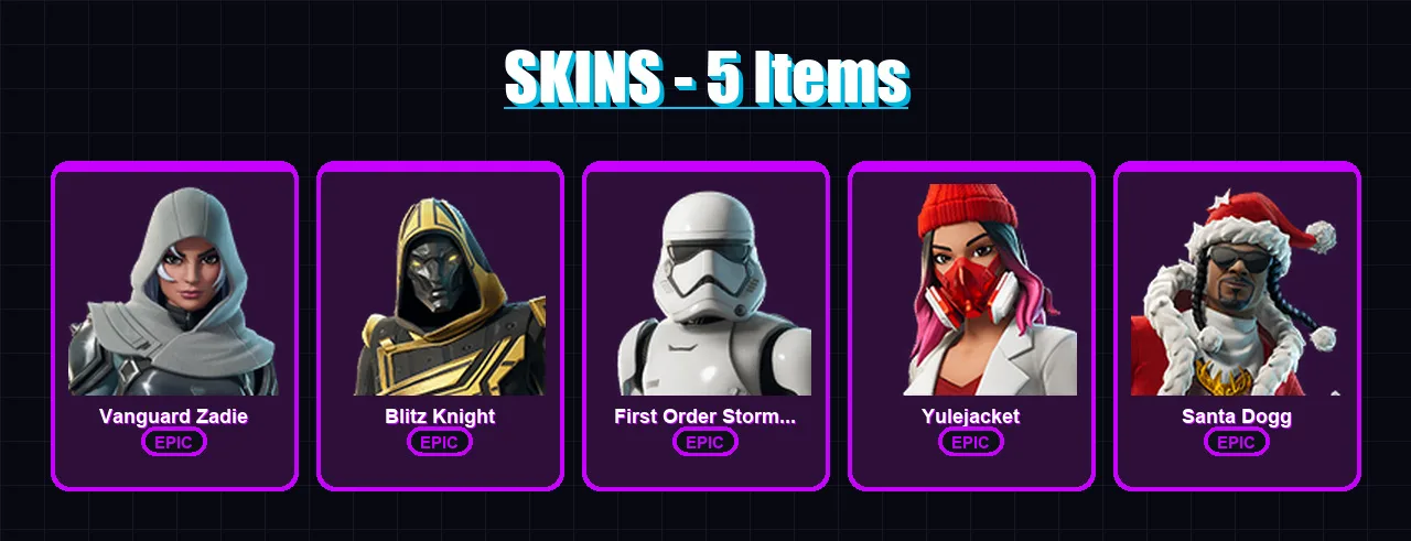 [PC/XBOX/PSN] | Vanguard Zadie | Blitz Knight | First Order Stormtrooper | 5 skin | Lv282