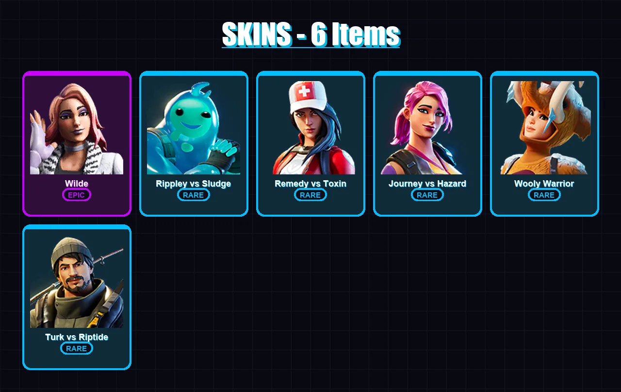 [SWITCH/XBOX/PSN/PC] | Wilde | Rippley vs Sludge | Remedy vs Toxin | 6 skin | Lv60