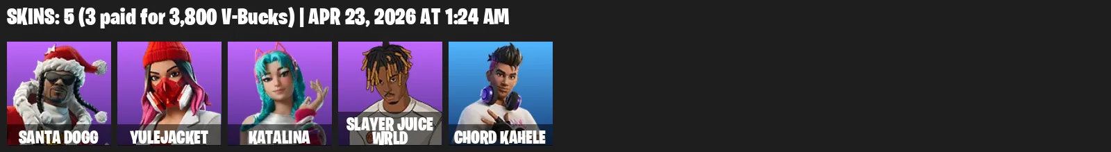 5 Skins | Katalina — Fortnite account