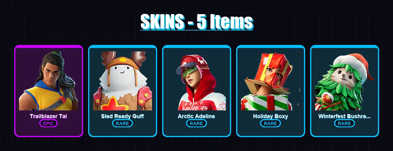 [PC/XBOX/PSN] | Trailblazer Tai | Sled Ready Guff | Arctic Adeline | 5 skin | Lv111