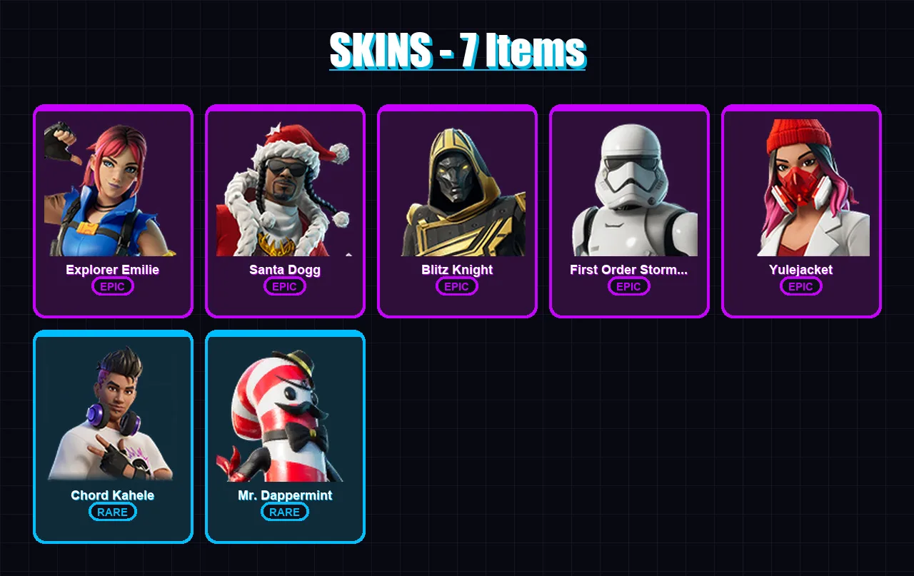 [PS4/PS5/XBOX/PC] | Explorer Emilie | Santa Dogg | Blitz Knight | 7 skin | Lv297
