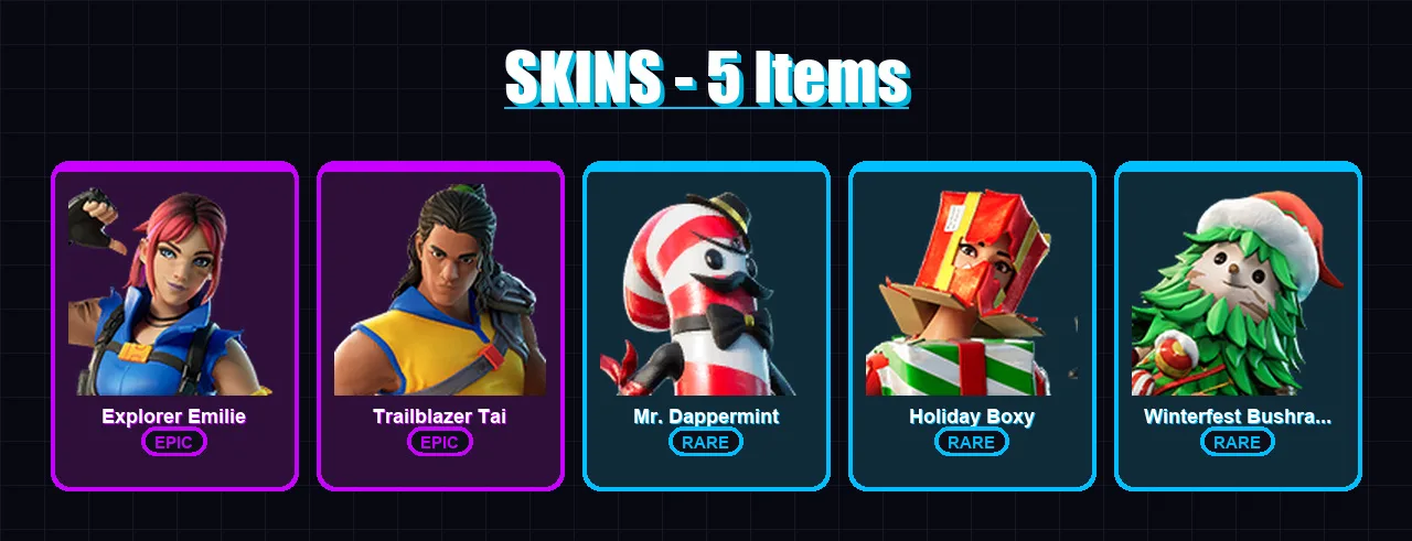 [PC/XBOX/PSN] | Explorer Emilie | Trailblazer Tai | Mr. Dappermint | 5 skin | Lv106