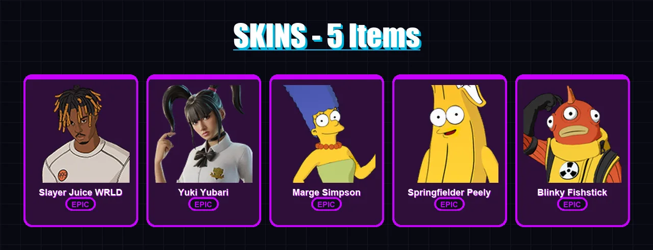 [PC/XBOX] | Slayer Juice WRLD | Yuki Yubari | Marge Simpson | 5 skin | Lv252