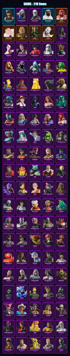 [PC/XBOX/PSN] | Renegade Raider | Champion Kuno | Skull Trooper  | Shady Doggo | Valeria | 218 skin | 249 pickaxe | 197 emote | 130 glider | Lv1717