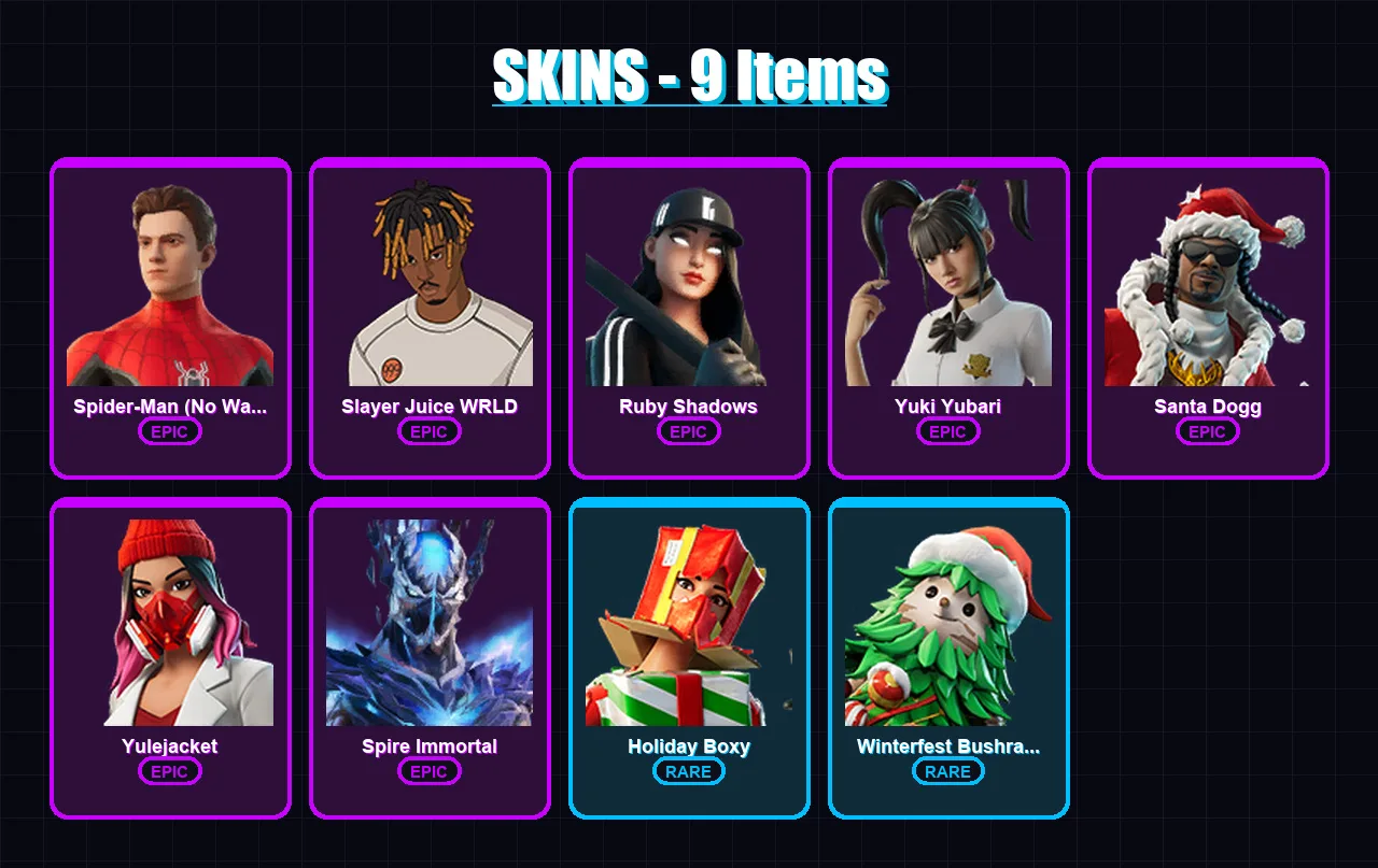 [PC/XBOX/PSN] | Spider-Man (No Way Home) | Slayer Juice WRLD | Ruby Shadows | 9 skin | Lv394