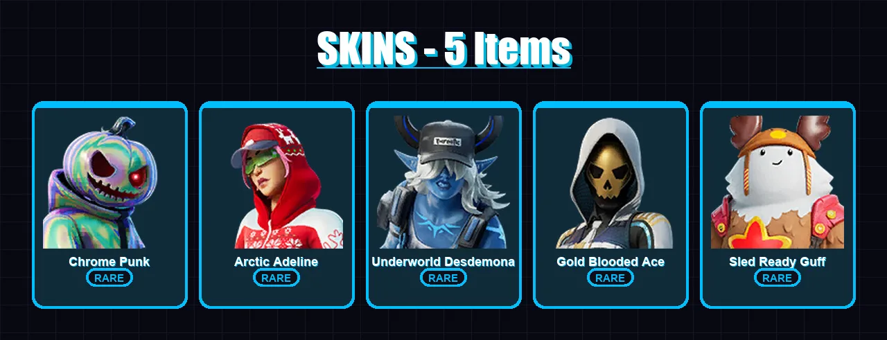 [PC/XBOX/PSN] | Chrome Punk | Arctic Adeline | Underworld Desdemona | 5 skin | Lv758