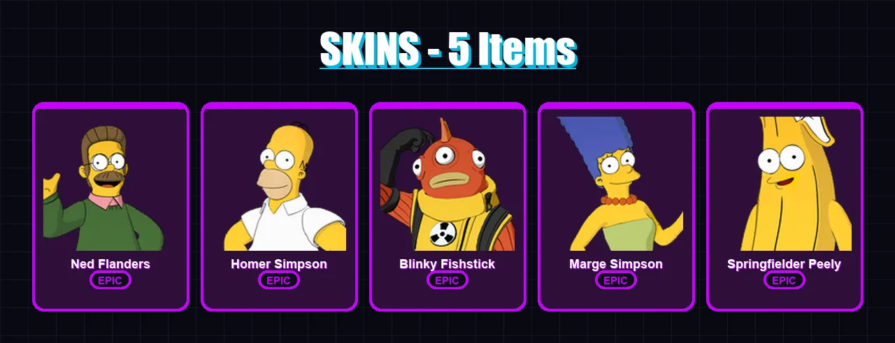 [PC/XBOX/PSN] | Ned Flanders | Homer Simpson | Blinky Fishstick | 5 skin | Lv72