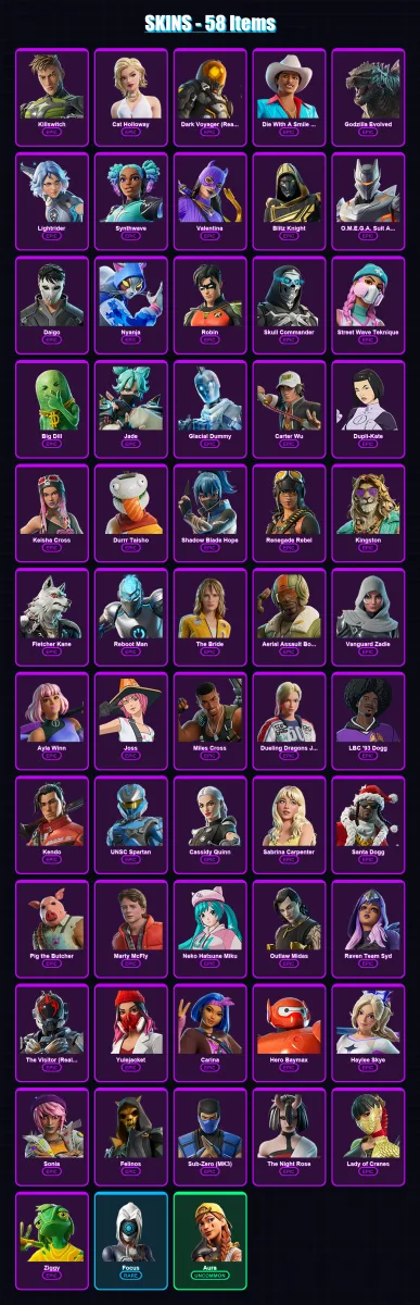 [PC/XBOX] | Killswitch | Cat Holloway | Dark Voyager (Reality Redacted) | 58 skin | Lv1448