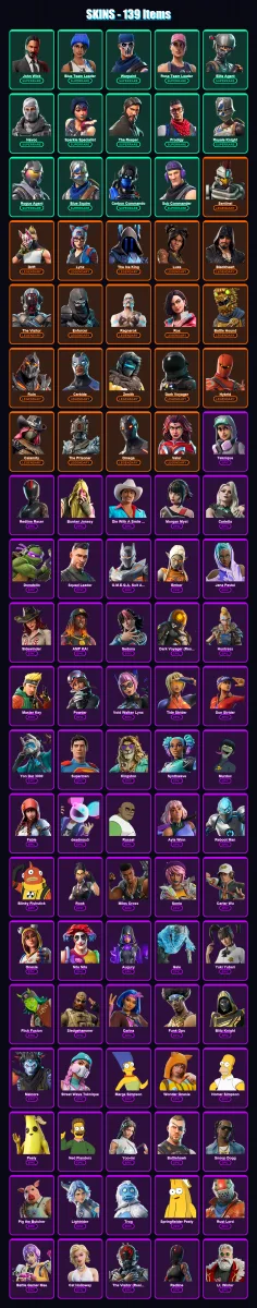 [PC/XBOX] | John Wick | Blue Team Leader | Warpaint | Rose Team Leader | Elite Agent | 139 skin | 137 pickaxe | 124 emote | 102 glider | Lv1436