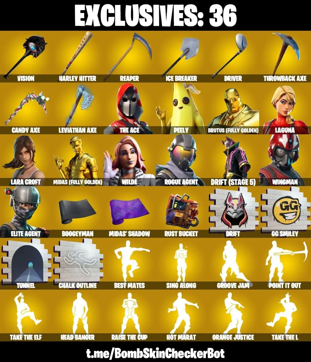 168 Skins + Take The L + Leviathan Axe — Fortnite account
