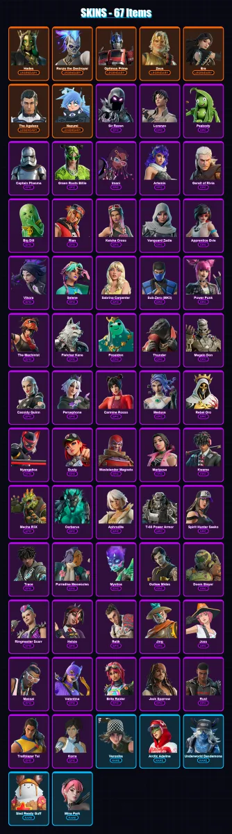 [PC/XBOX/PSN] | Hades | Renzo the Destroyer | Optimus Prime | Zeus | Era | 67 skin | 86 pickaxe | 70 emote | 74 glider | Lv858 — Fortnite account