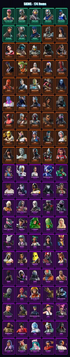[PS4/PS5/PC] | Rose Team Leader | Royale Knight | Rogue Agent | 174 skin | Lv4072