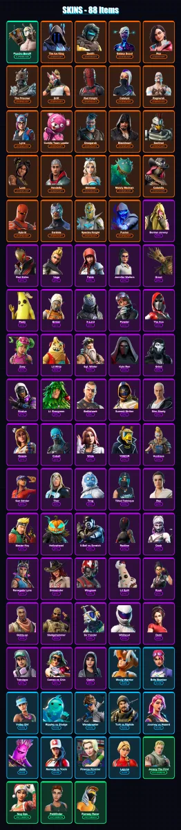 [PC] | Psycho Bandit | The Ice King | Zenith | Galaxy Scout | Rox | 88 skin | 75 pickaxe | 92 emote | 72 glider | Lv1145