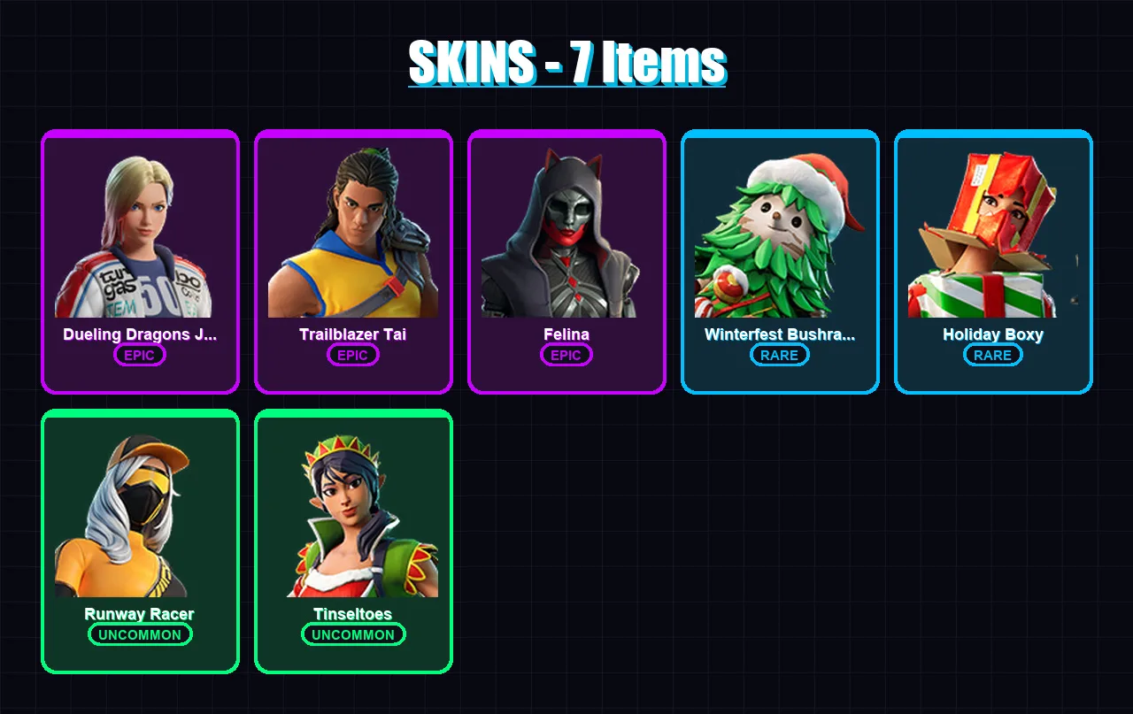 [PC/XBOX/PSN] | Dueling Dragons Jackie | Trailblazer Tai | Felina | 7 skin | Lv527