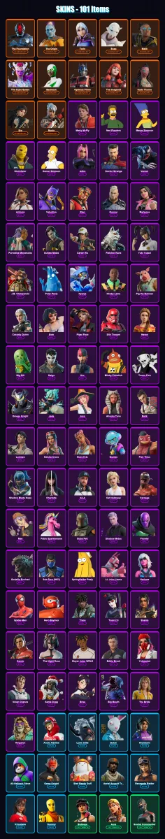 [PC/XBOX] | The Foundation | The Origin | Torin | Snap | Malik | 101 skin | 130 pickaxe | 96 emote | 106 glider | Lv1686 — Fortnite account