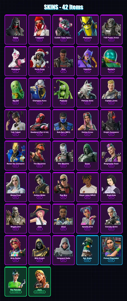 [SWITCH/XBOX/PSN/PC] | Felina | Yulejacket | Cuddle Team Specialist | 42 skin | Lv1181