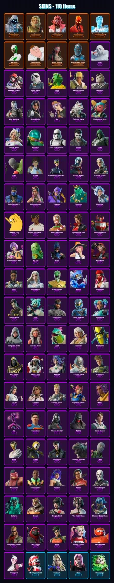 [PS4/PS5/XBOX/PC] | Frozen Raven | Zeus | Valeria | Inferno | Frozen Love Ranger | 110 skin | 146 pickaxe | 97 emote | 101 glider | Lv1624 — Fortnite account