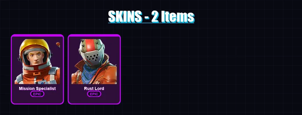 [PC/XBOX/PSN] | Mission Specialist | Rust Lord | 2 skin | 2 pickaxe | 5 emote | 5 glider | Lv52 — main preview