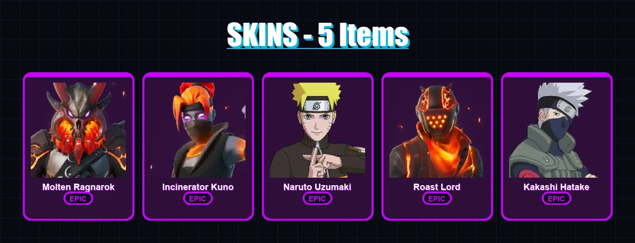 [SWITCH/XBOX/PSN/PC] | Molten Ragnarok | Incinerator Kuno | Naruto Uzumaki | 5 skin | Lv197