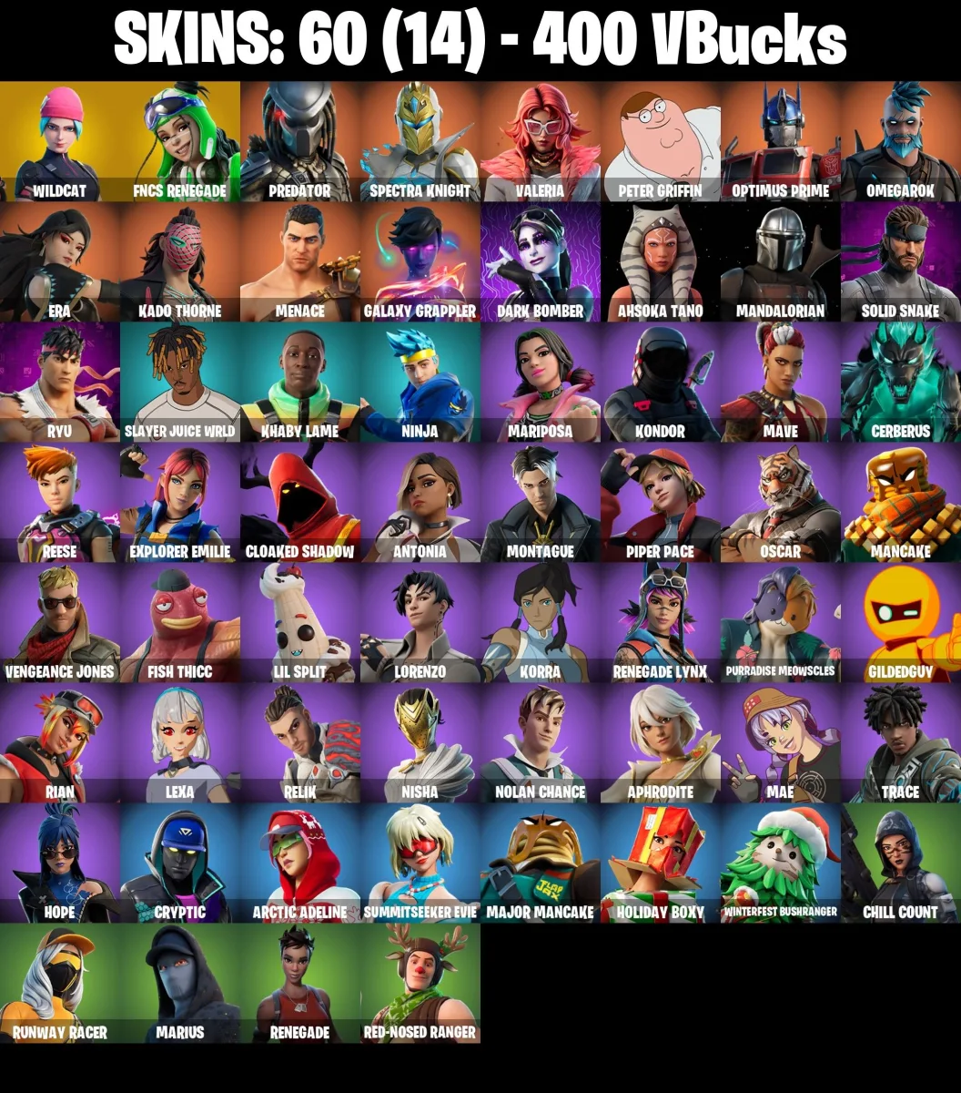 Wildcat | 60 Skins | Parental on No code — Fortnite account