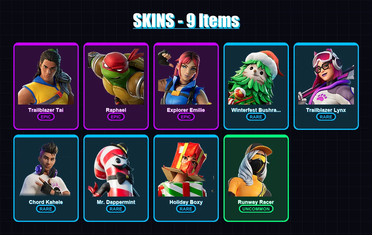[PC/XBOX/PSN] | Trailblazer Tai | Raphael | Explorer Emilie | 9 skin | Lv168