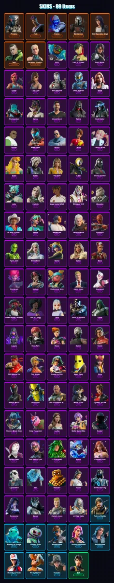 [PC/XBOX/PSN] | Predator | Fade | Fusion | Mandalorian | Gear Specialist Maya | 99 skin | 111 pickaxe | 67 emote | 72 glider | Lv941