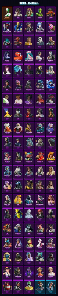 [PC/PSN] | Backlash | Danica | Kingston | Kyran Aryk | Pyreheart | 104 skin | 127 pickaxe | 77 emote | 67 glider | Lv555