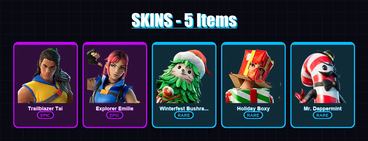 [PC/PSN] | Trailblazer Tai | Explorer Emilie | Winterfest Bushranger | 5 skin | Lv133
