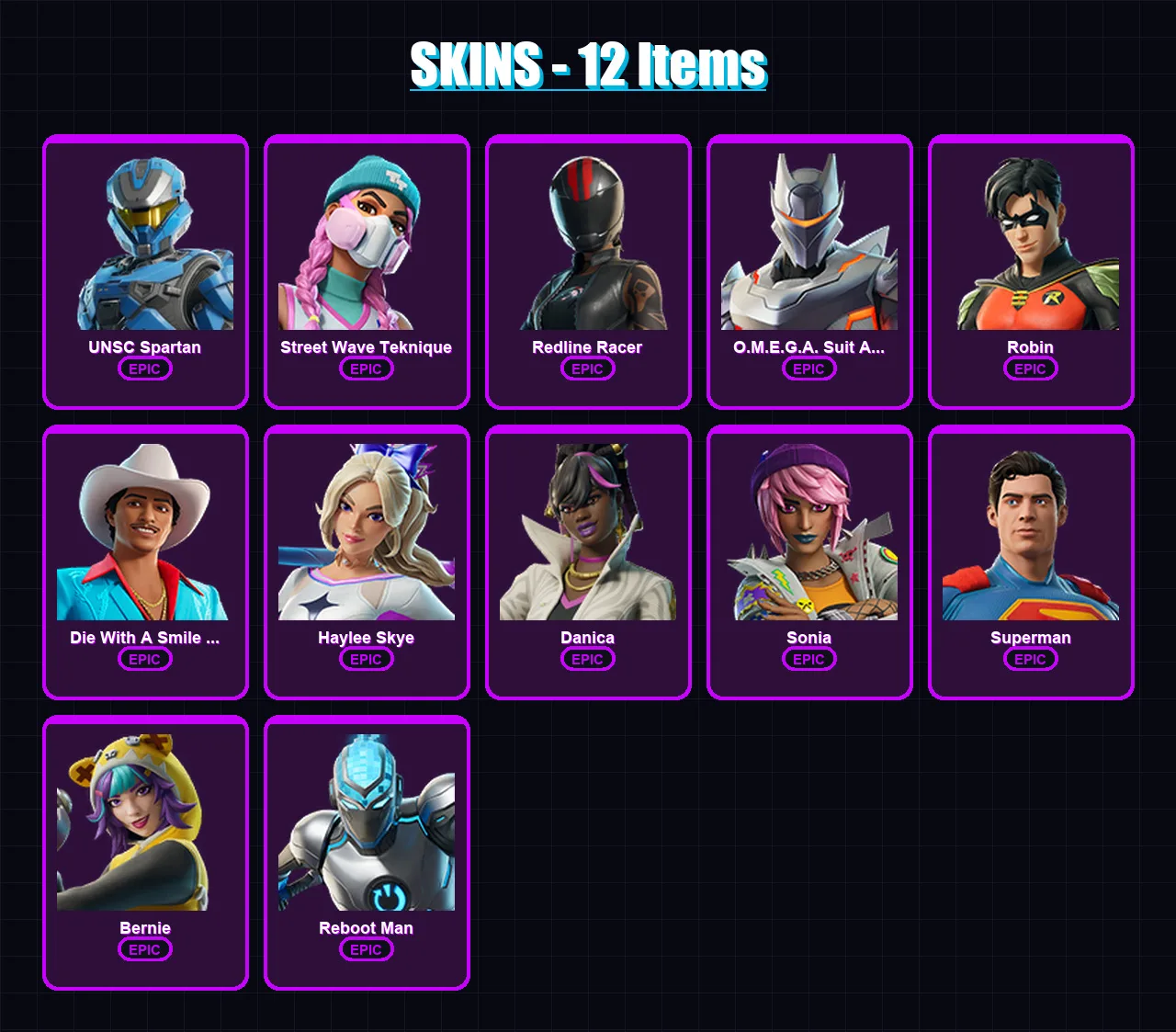 [PS4/PS5/XBOX/PC] | UNSC Spartan | Street Wave Teknique | Redline Racer | 12 skin | Lv81 — Fortnite account