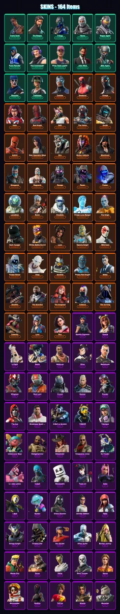 [PC] | Travis Scott | The Reaper | Trilogy | Havoc | Rogue Agent | 164 skin | 132 pickaxe | 140 emote | 120 glider | Lv1423 — Fortnite account