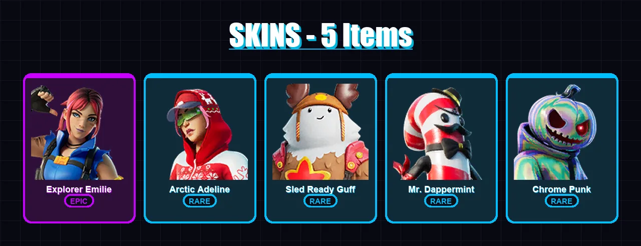 [PS4/PS5/XBOX/PC] | Explorer Emilie | Arctic Adeline | Sled Ready Guff | 5 skin | Lv124