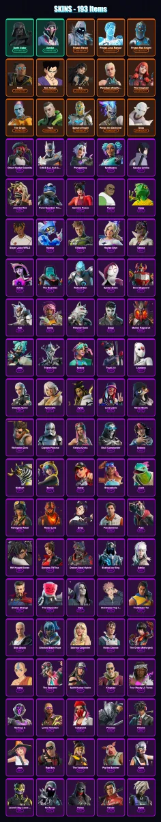 [PS4/PS5/PC] | Darth Vader | Xander | Frozen Raven | Frozen Love Ranger | Frozen Red Knight | 193 skin | 199 pickaxe | 111 emote | 101 glider | Lv11