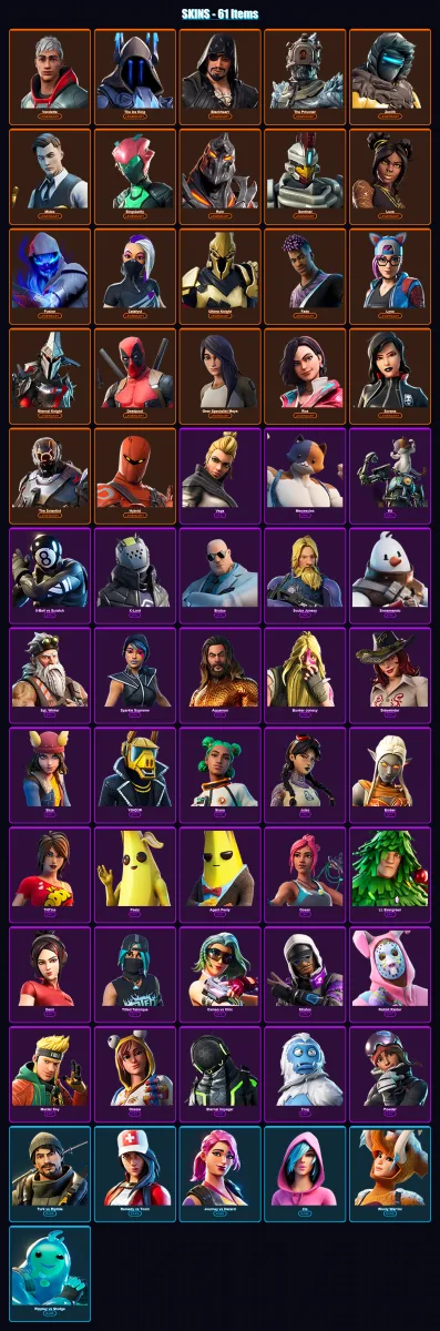 [PC/XBOX/PSN] | Vendetta | The Ice King | Blackheart | The Prisoner | Zenith | 61 skin | 63 pickaxe | 71 emote | 72 glider | Lv1113