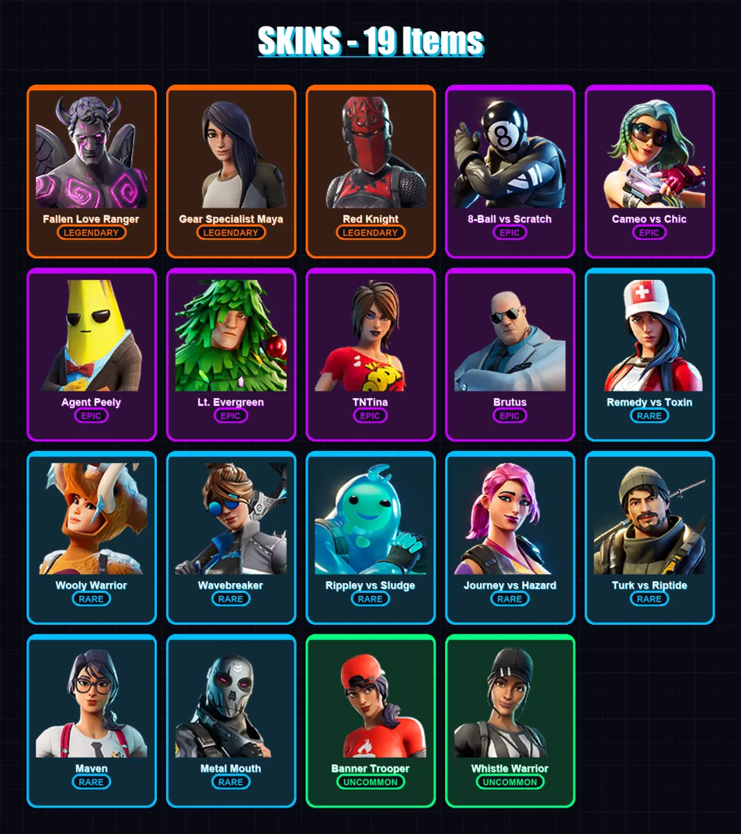 [PC/XBOX/PSN] | Fallen Love Ranger | Gear Specialist Maya | Red Knight | 19 skin | Lv158