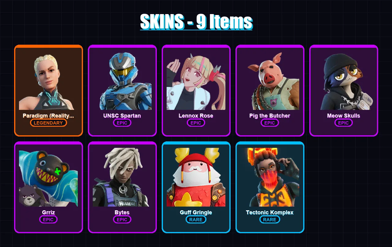[PC/XBOX/PSN] | Paradigm (Reality-659) | UNSC Spartan | Lennox Rose | 9 skin | Lv505