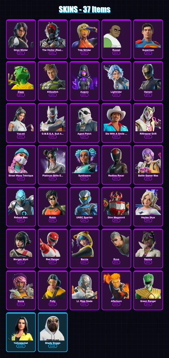 [PS4/PS5/XBOX/PC] | Onyx Winter | The Visitor (Reality Unknown) | Tide Strider | 37 skin | Lv371