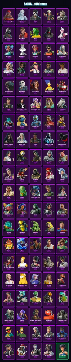 [PS4/PS5/XBOX/PC] | Wastelander Magneto | Lady Windfrost | Daigo | Carter Wu | Meowdas | 100 skin | 163 pickaxe | 106 emote | 117 glider | Lv1527