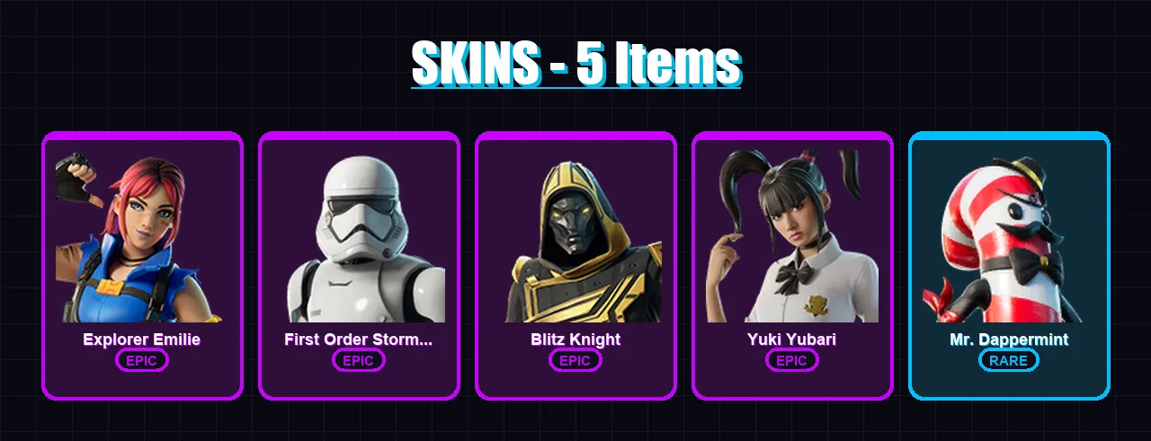 [PC/PSN] | Explorer Emilie | First Order Stormtrooper | Blitz Knight | 5 skin | Lv447