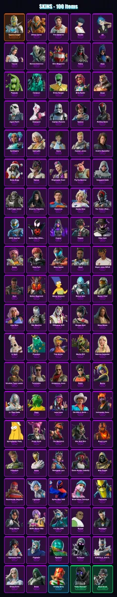 [PS4/PS5/XBOX/PC] | Spectra Knight | Ultima Carver | Poe Dameron | Noodle | 2D | 100 skin | 159 pickaxe | 83 emote | 94 glider | Lv1077 — Fortnite account