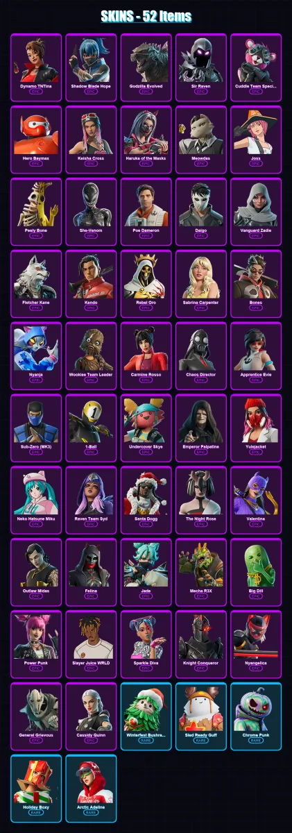[SWITCH/XBOX/PSN/PC] | Dynamo TNTina | Shadow Blade Hope | Godzilla Evolved | 52 skin | Lv925