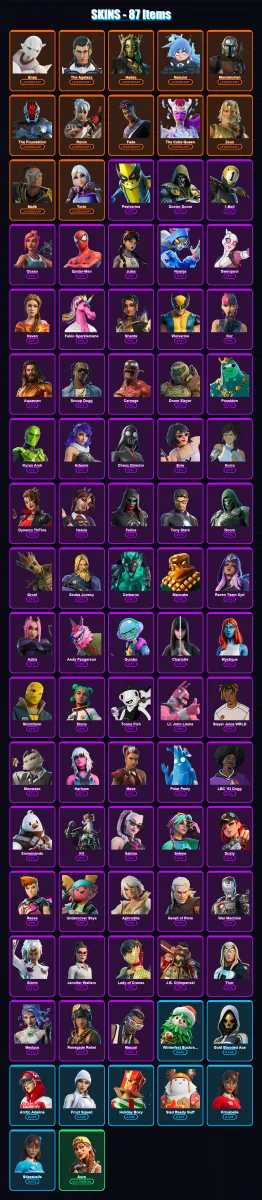 [PC/XBOX/PSN] | Snap | The Ageless | Hades | Nezumi | Mandalorian | 87 skin | 118 pickaxe | 84 emote | 99 glider | Lv1866