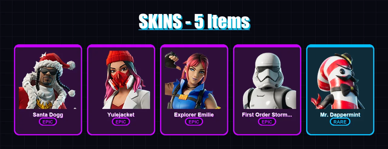 [PC/XBOX/PSN] | Santa Dogg | Yulejacket | Explorer Emilie | 5 skin | Lv167
