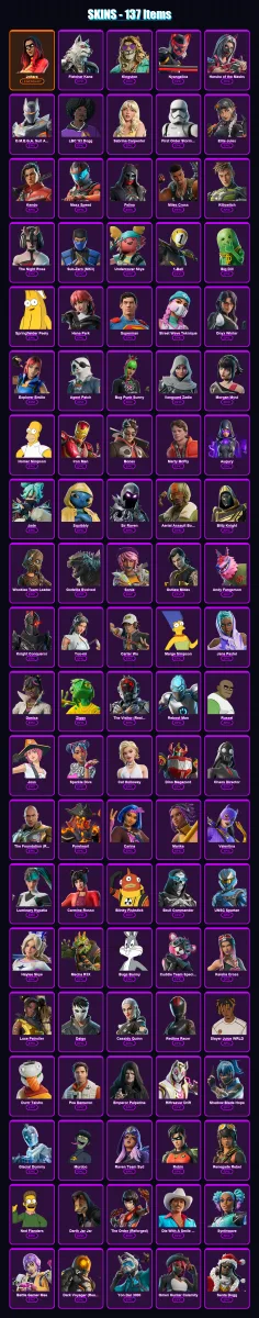 [PS4/PS5/XBOX/PC] | Joltara | Fletcher Kane | Kingston | Nyangelica | Haruka of the Masks | 137 skin | 181 pickaxe | 128 emote | 101 glider | Lv1851