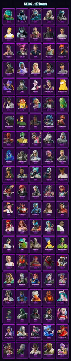 [PS4/PS5/XBOX/PC] | Mysterio | Exalted Ice King | Yon Dar 3000 | Carletta | Skull Commander | 127 skin | 172 pickaxe | 119 emote | 91 glider | Lv193 — Fortnite account