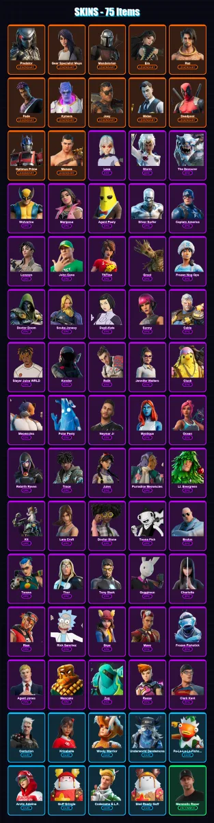 [PC/XBOX/PSN] | Predator | Gear Specialist Maya | Mandalorian | Era | Raz | 75 skin | 106 pickaxe | 74 emote | 87 glider | Lv1295 — Fortnite account
