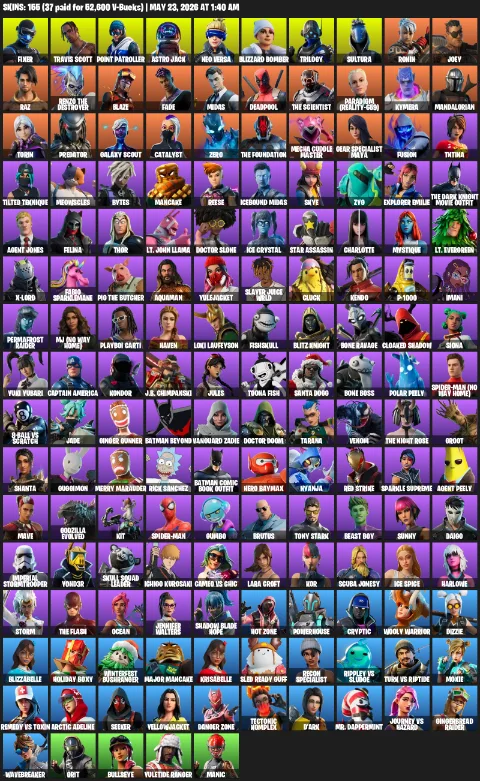 155 Skins | Travis Scott — Fortnite account