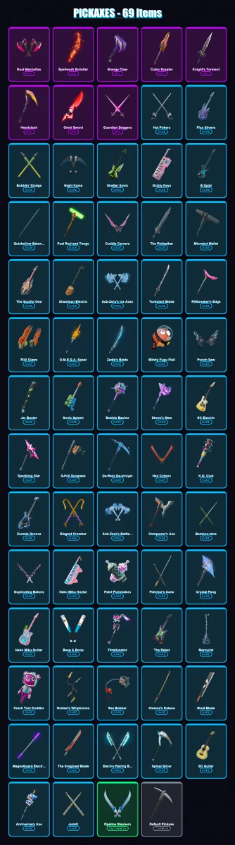 [PC/XBOX/PSN] | The Origin | The Imagined | Sparkle Diva | Sabrina Carpenter | Erisa | 42 skin | 69 pickaxe | 43 emote | 43 glider | Lv447 — Fortnite account